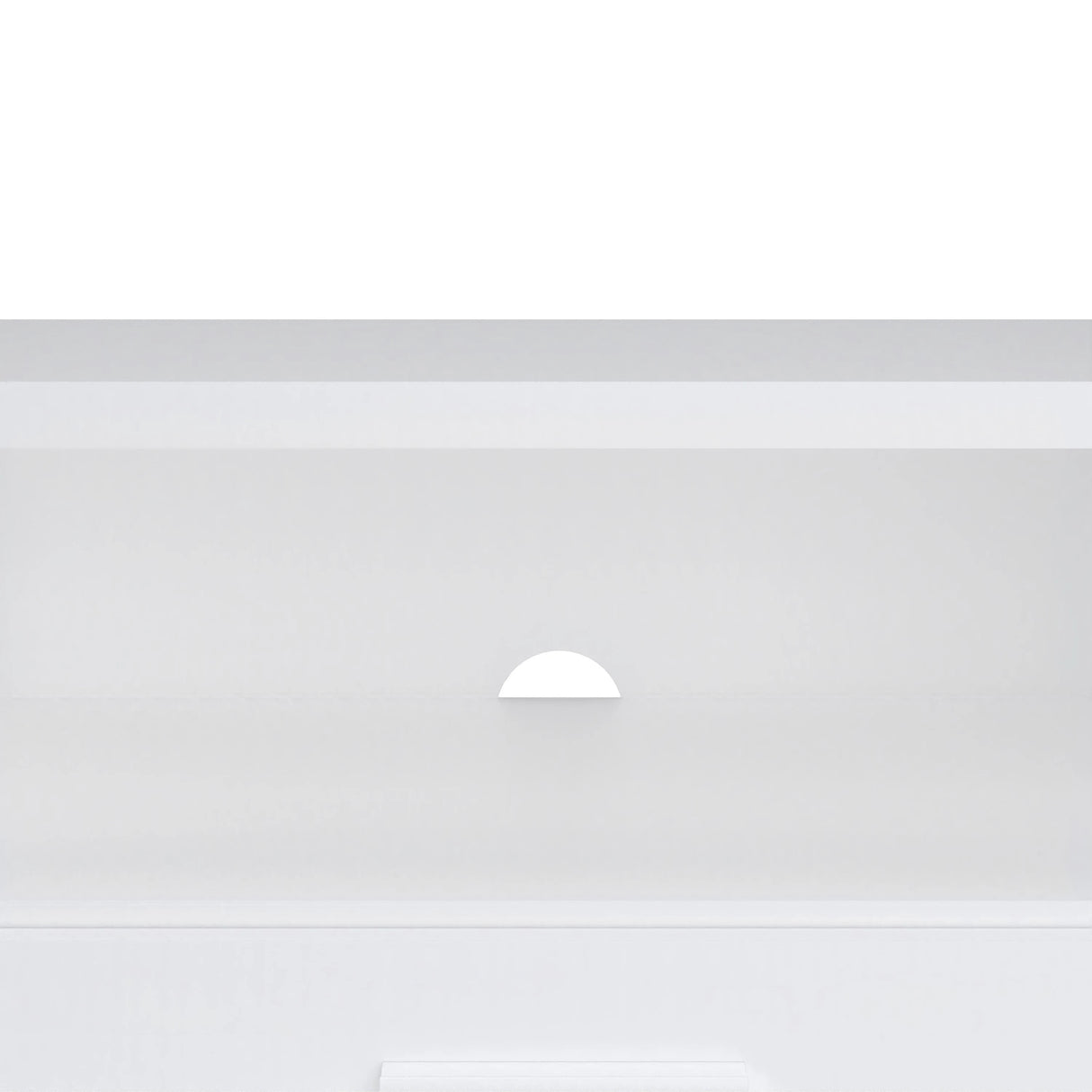 Media TV Unit with 2 Doors and 1 Drawer in White