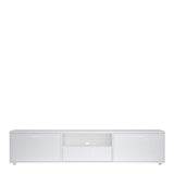 Media TV Unit with 2 Doors and 1 Drawer in White