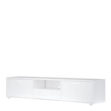 Media TV Unit with 2 Doors and 1 Drawer in White