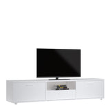 Media TV Unit with 2 Doors and 1 Drawer in White