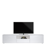 Media TV Unit with 2 Doors and 1 Drawer in White