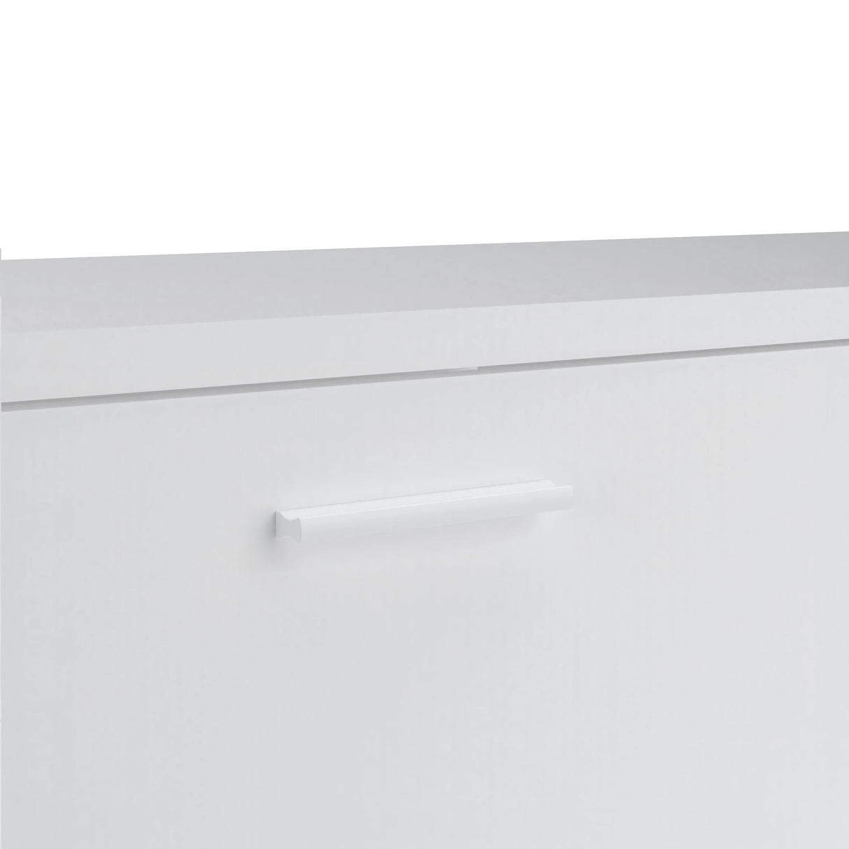 Media TV Unit with 2 Doors and 1 Drawer in White