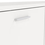 Media TV Unit with 2 Doors and 1 Drawer in White