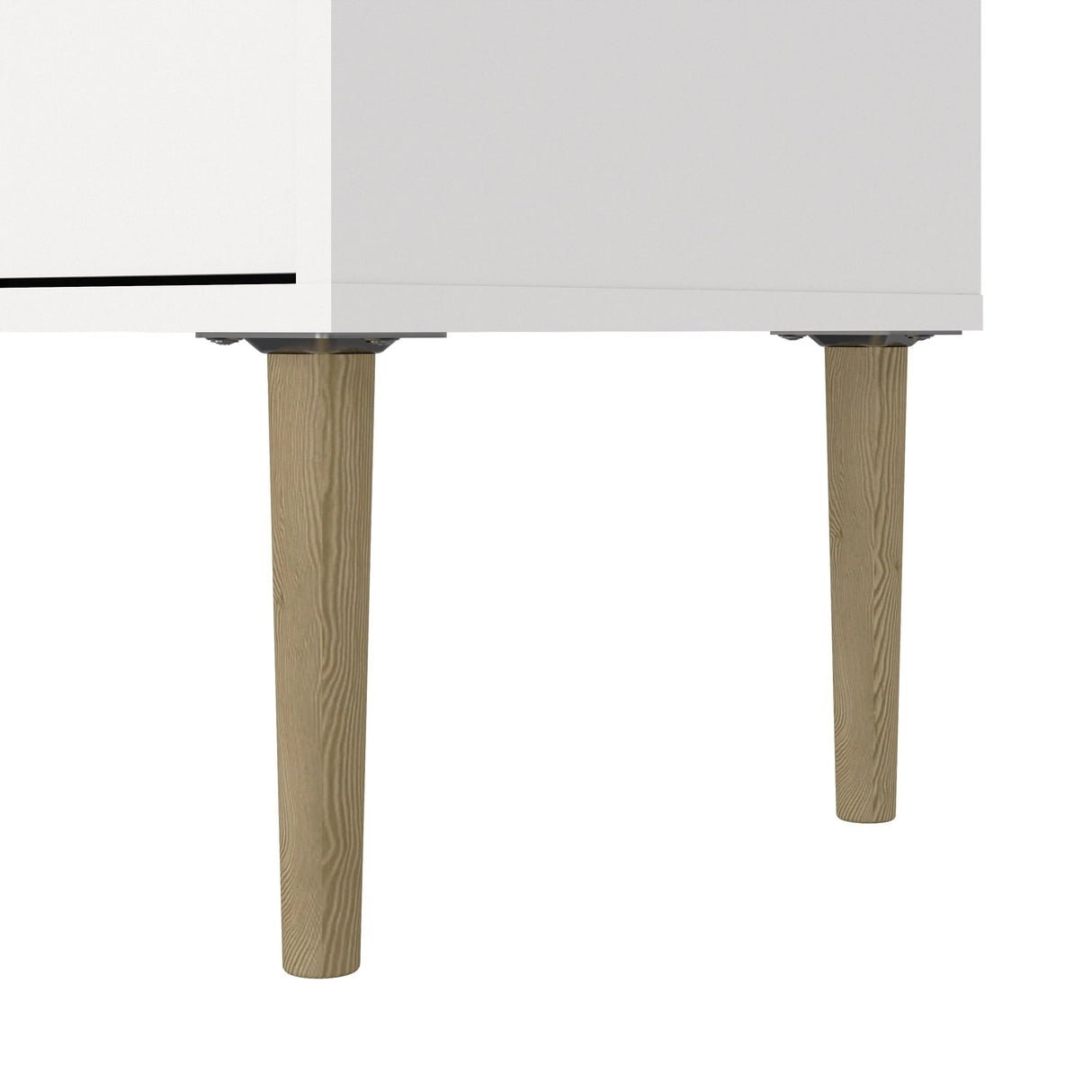 Media TV Unit with 2 Doors and 1 Drawer in White