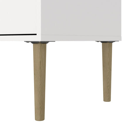 Media TV Unit with 2 Doors and 1 Drawer in White