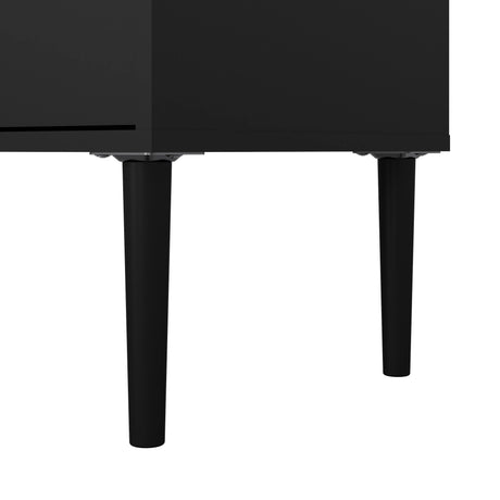 Media TV Unit with 2 Doors and 1 Drawer in Black