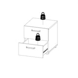 Dallas Nightstand with 2 Drawers in Dark Oak