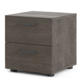 Dallas Nightstand with 2 Drawers in Dark Oak