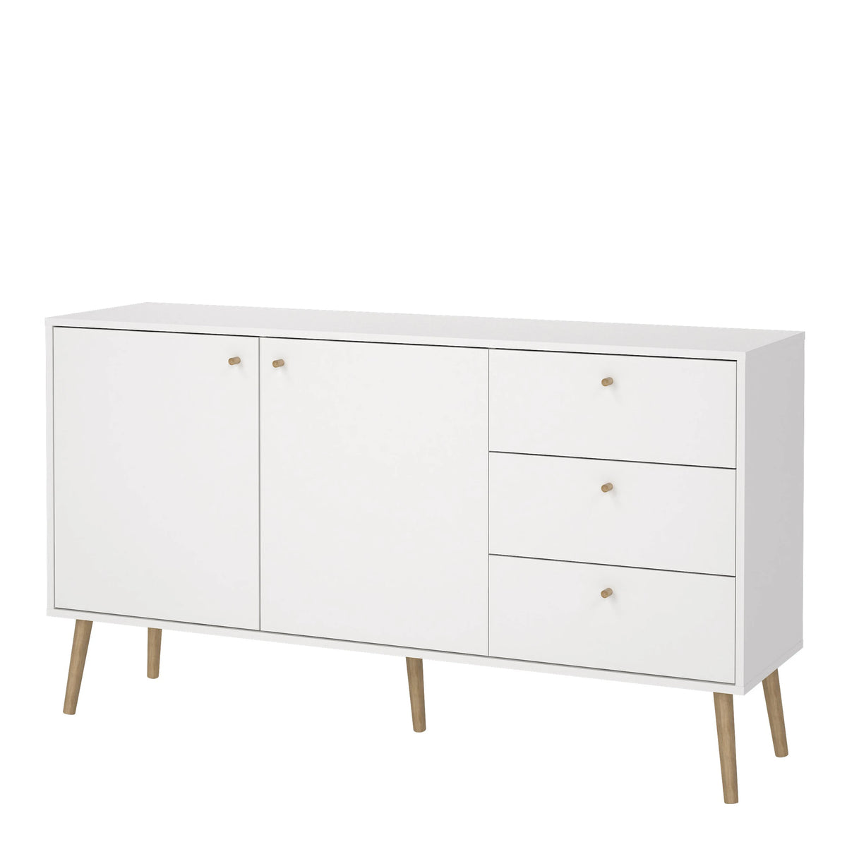 Cumbria Sideboard 2 Doors + 3 Drawers White