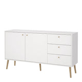Cumbria Sideboard 2 Doors + 3 Drawers White