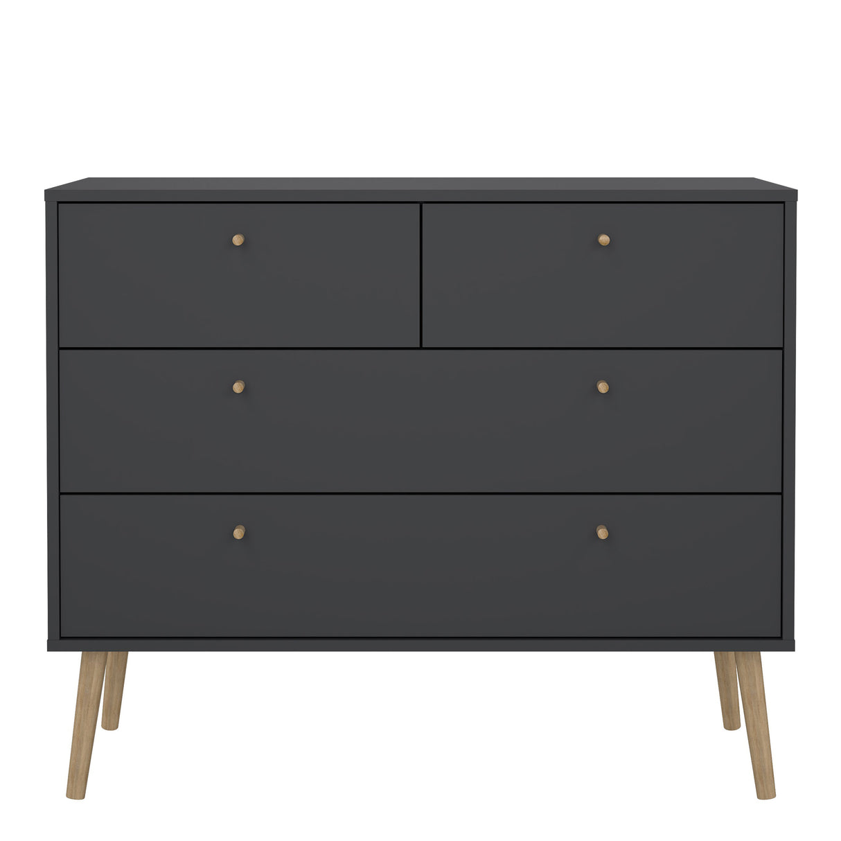 Cumbria Chest 2 + 2 Drawers Dark Grey