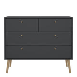 Cumbria Chest 2 + 2 Drawers Dark Grey