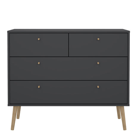 Cumbria Chest 2 + 2 Drawers Dark Grey