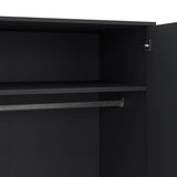 Cumbria Wardrobe with 2 Doors + 2 Drawers Dark Grey