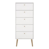 Cumbria Chest 5 Drawers White
