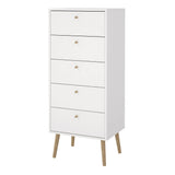 Cumbria Chest 5 Drawers White