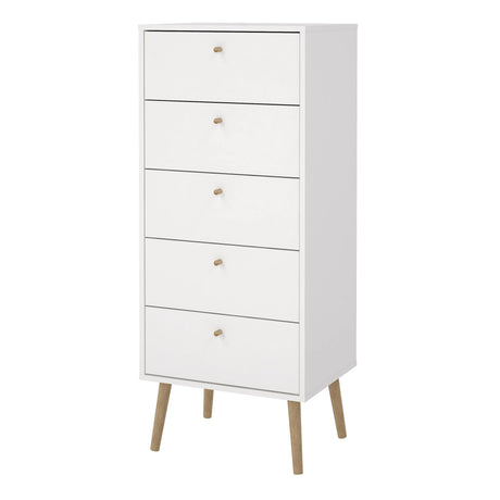 Cumbria Chest 5 Drawers White