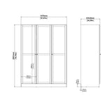 Brande Wardrobe with 3 Frame Doors in White