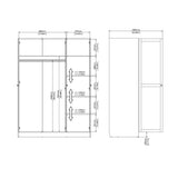 Brande Wardrobe with 3 Frame Doors in White