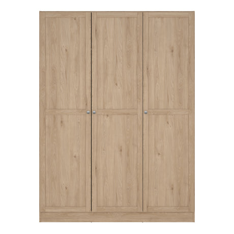 Brande Wardrobe with 3 frame doors in Jackson Hickory