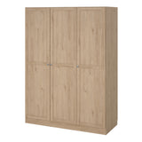 Brande Wardrobe with 3 frame doors in Jackson Hickory