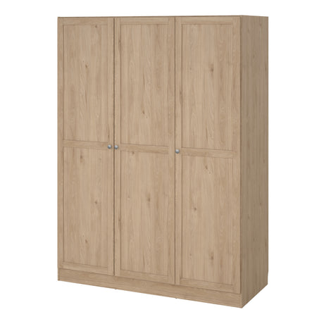 Brande Wardrobe with 3 frame doors in Jackson Hickory