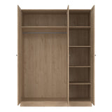 Brande Wardrobe with 3 frame doors in Jackson Hickory