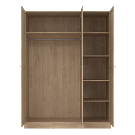 Brande Wardrobe with 3 frame doors in Jackson Hickory