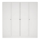 Brande Wardrobe with 4 Frame Doors in White