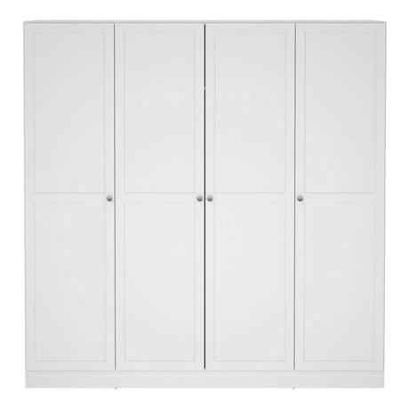 Brande Wardrobe with 4 Frame Doors in White