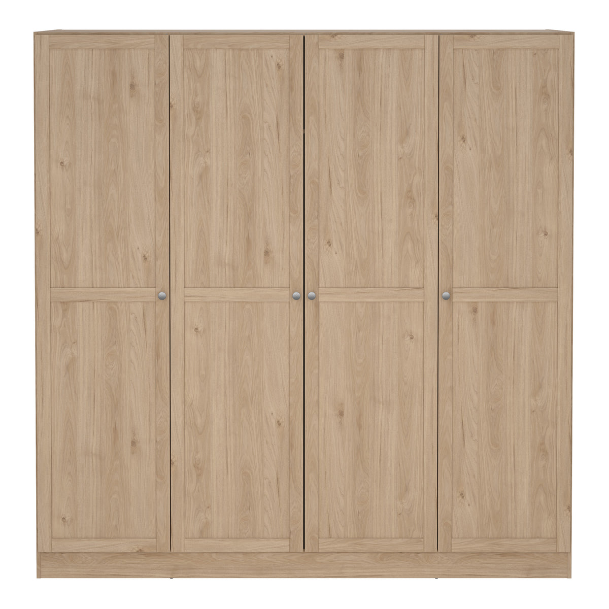 Brande Wardrobe with 4 frame doors in Jackson Hickory