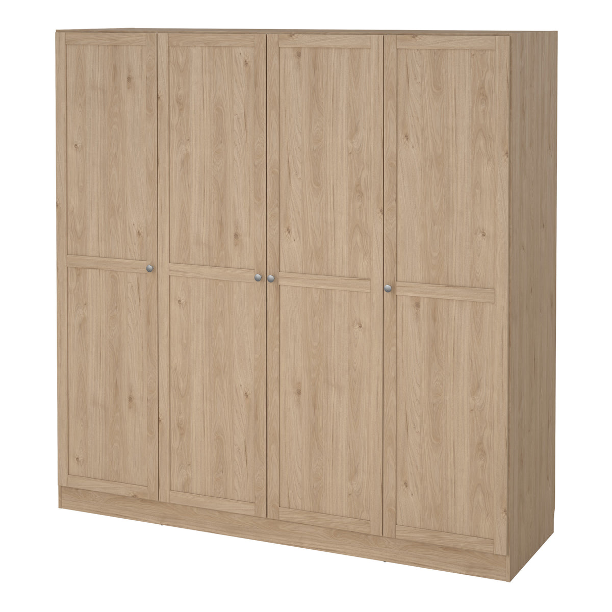 Brande Wardrobe with 4 frame doors in Jackson Hickory