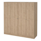 Brande Wardrobe with 4 frame doors in Jackson Hickory