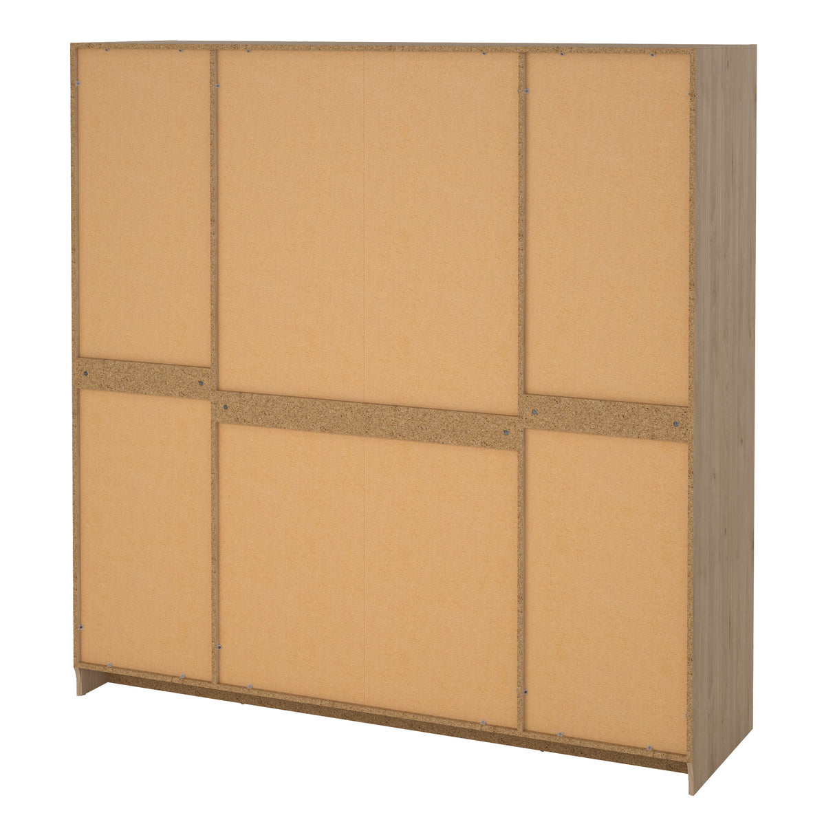 Brande Wardrobe with 4 frame doors in Jackson Hickory