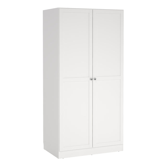 Brande Wardrobe 2 Frame Doors in White