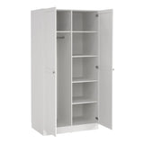 Brande Wardrobe 2 Frame Doors in White