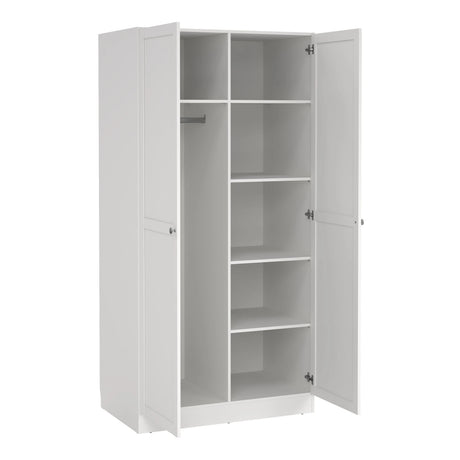 Brande Wardrobe 2 Frame Doors in White