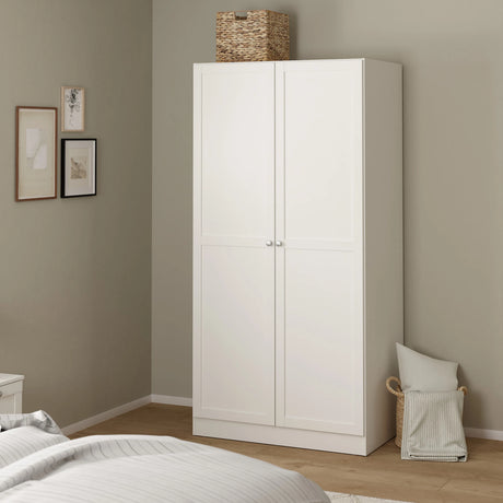 Brande Wardrobe 2 Frame Doors in White