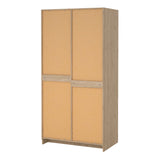 Brande Wardrobe with 2 frame doors in Jackson Hickory