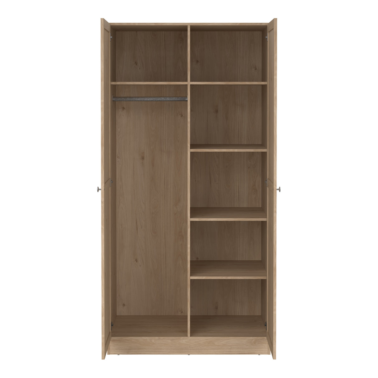 Brande Wardrobe with 2 frame doors in Jackson Hickory