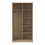 Brande Wardrobe with 2 frame doors in Jackson Hickory