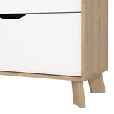Ikast Chest 3 Drawers In Jackson Hickory and White