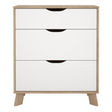 Ikast Chest 3 Drawers In Jackson Hickory and White