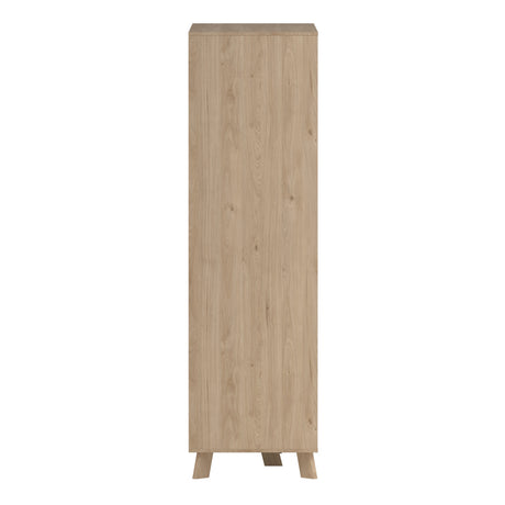 Ikast Wardrobe 3 Doors 2 Drawers with Mirror in Jackson Hickory and White