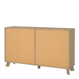 Ikast Double Dresser 6 Drawers in Jackson Hickory and White
