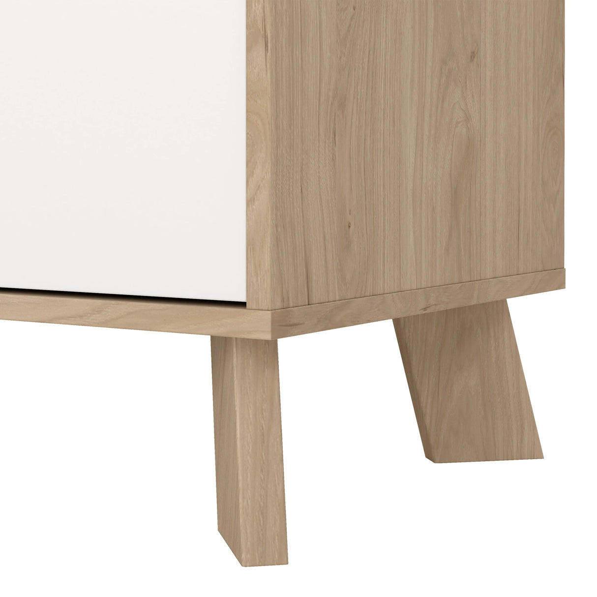 Ikast Sideboard 4 Doors 1 Drawer in Jackson Hickory and White