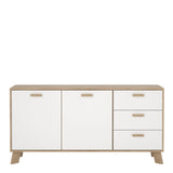 Ikast Sideboard 2 Doors 3 Drawers in Jackson Hickory and White