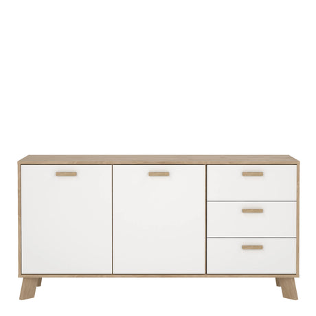 Ikast Sideboard 2 Doors 3 Drawers in Jackson Hickory and White