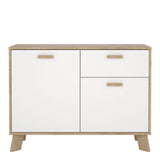 Ikast Sideboard 2 Doors 1 Drawer in Jackson Hickory and White