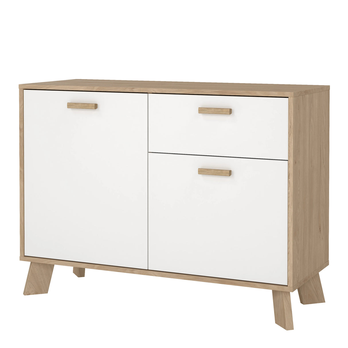 Ikast Sideboard 2 Doors 1 Drawer in Jackson Hickory and White